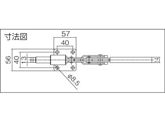 スーパー 横押し型トグルクランプ 全長:298mm 締付力:3kN TPX6F