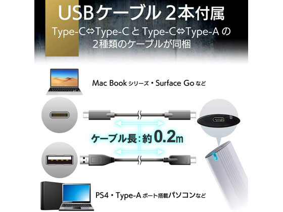 エレコム 超高速外付けポータブルSSD ESD-EH0500GSVが12,799円