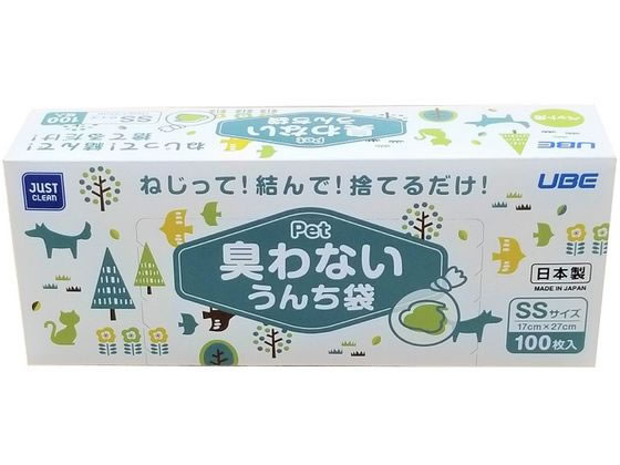 宇部フィルム Pet 臭わないうんち袋 SSサイズ 100枚入