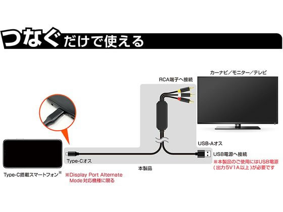 カシムラ RCA変換ケーブル Type-C専用 KD227が2,993円【ココデカウ】