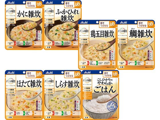 アサヒグループ食品 バランス献立 舌でつぶせる 主食7種*6