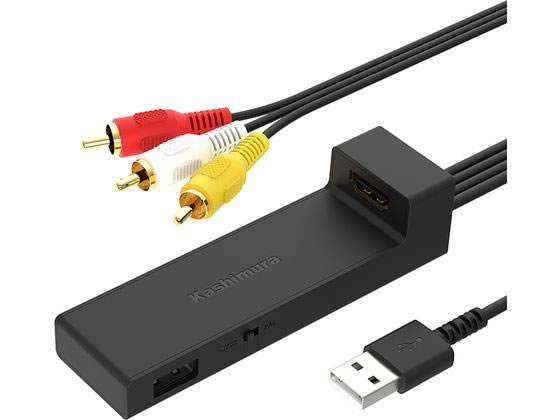 カシムラ HDMI→RCA変換ケーブル USB 1ポ-ト KD232