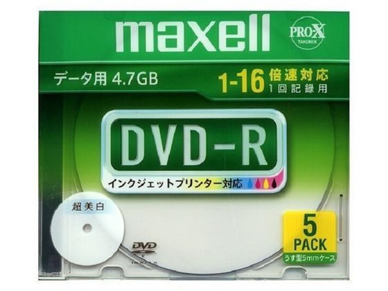 �}�N�Z�� DVD-R 5������ 1�`16�{���Ή� DR47WPDS1P5SA