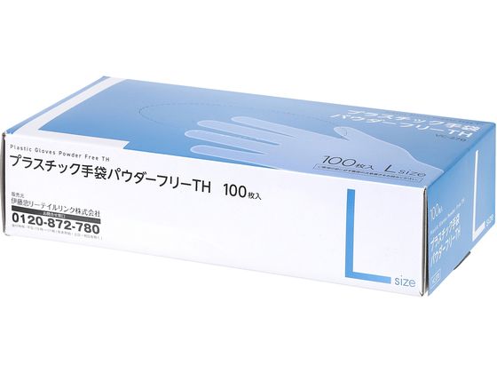 伊藤忠リーテイルリンク プラスチック手袋 パウダーフリー L100枚 VC-270