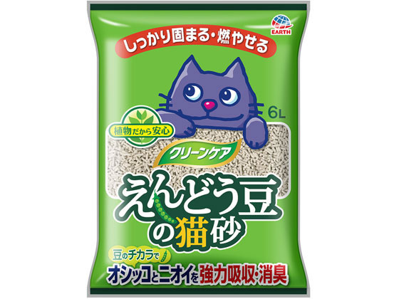 アースペット クリーンケア えんどう豆の猫砂6L