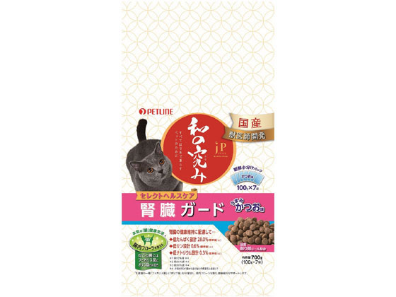 ペットライン JP和の究み 猫セレクト腎臓ガードかつお味 700g