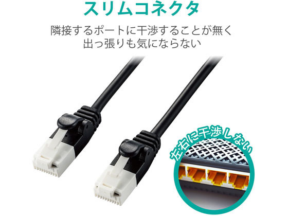 エレコム LANケーブル Cat6A やわらか 3m LD-GPAYT BK30が972円