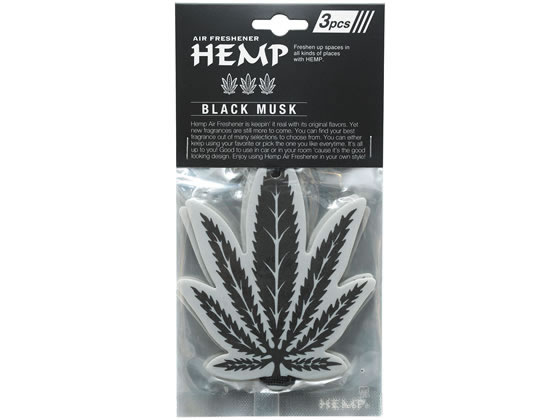 ニューアークス HEMP エアーフレッシュナー ブラックムスク 3枚 NAX052002