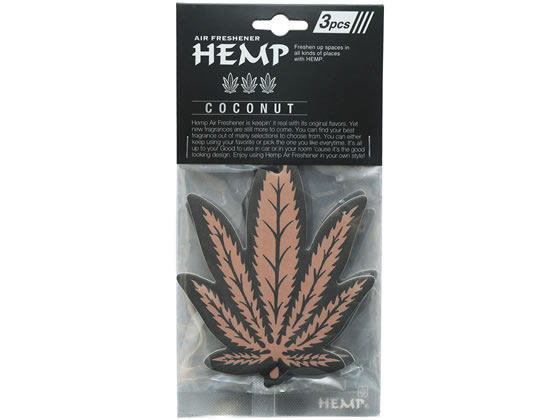 ニューアークス HEMP エアーフレッシュナー ココナッツ 3枚 NAX052003