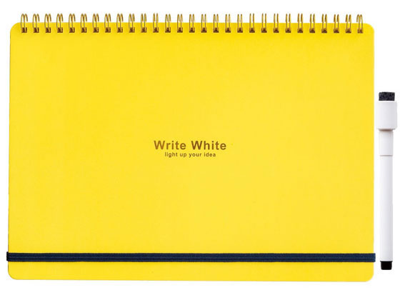 学研ステイフル WriteWhite ホワイトボードノートB5 イエロー BD120-10