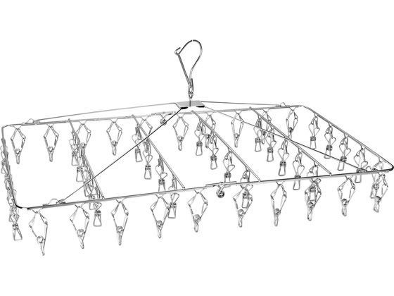 ヒロショウ 折りたたみ ステンレスピンチハンガー角型 48ピンチ SHS-48F
