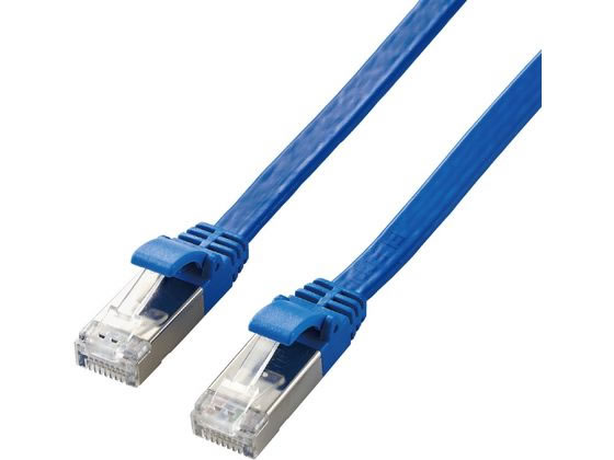 エレコム LANケーブル Cat7 準拠 フラット 2m LD-TWSF BU2