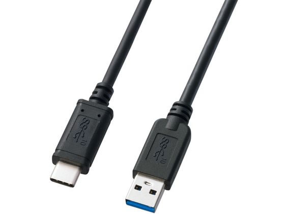 サンワサプライ USB3.1 Gen2 Type C-Aケーブル ブラック 0.5m KU31