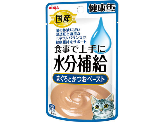 アイシア 国産 健康缶パウチ水分補給 まぐろとかつおペースト