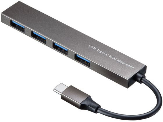 サンワサプライ USB Type-C 4ポートスリムハブ USB-3TCH25SN