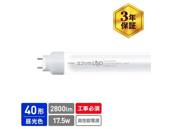 ecorica p ǌ`LEDv o40` F 6500K ^Cv ECL-LD40FAD