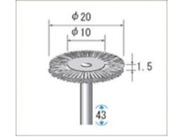 �i�J�j�V �X�e�����X���C���[�u���V 10�{�� �z�C�[���^ ��20�~1.5�~����3 ����0.1 50423