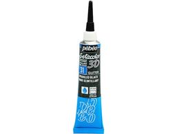 Pebeo �Z�^�J���[3D�O���b�^�[ 20ml NO.31 �X�p�[�N�����O�u���b�N 557031