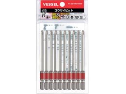 VESSEL ���ʃr�b�g 10�{�g �i�t +2�~100mm GS10P2100DF